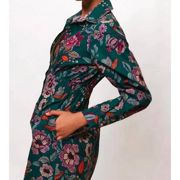 NEW HUTCH anja mini dress in teal japonisme floral - Picture 2 of 3